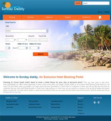 Hotel Booking website design company in coimbatore